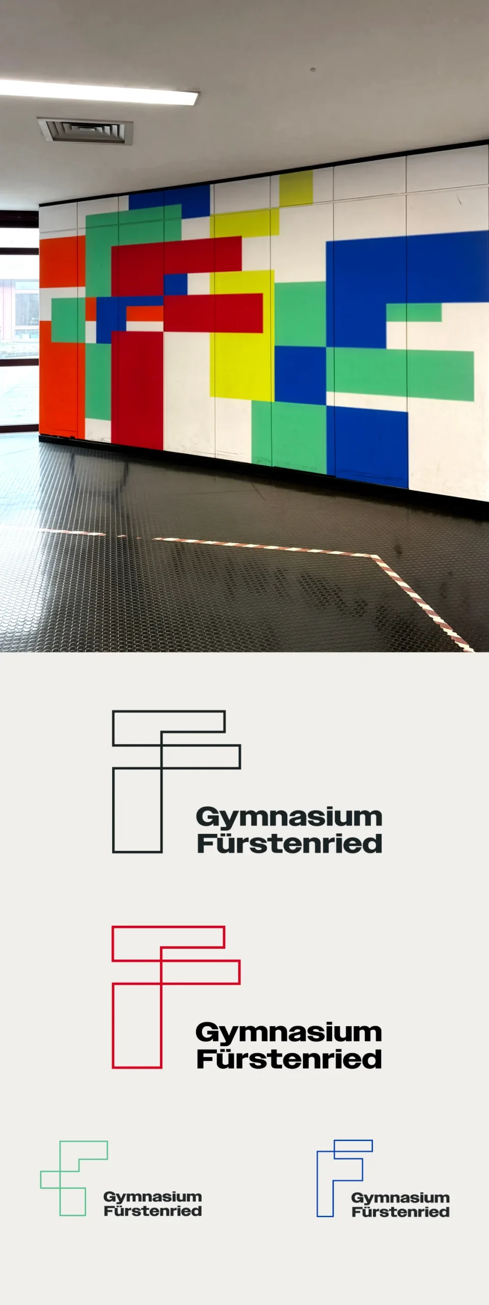 Logodesign und Designsystem für das Gymnasium Fürstenried, München
