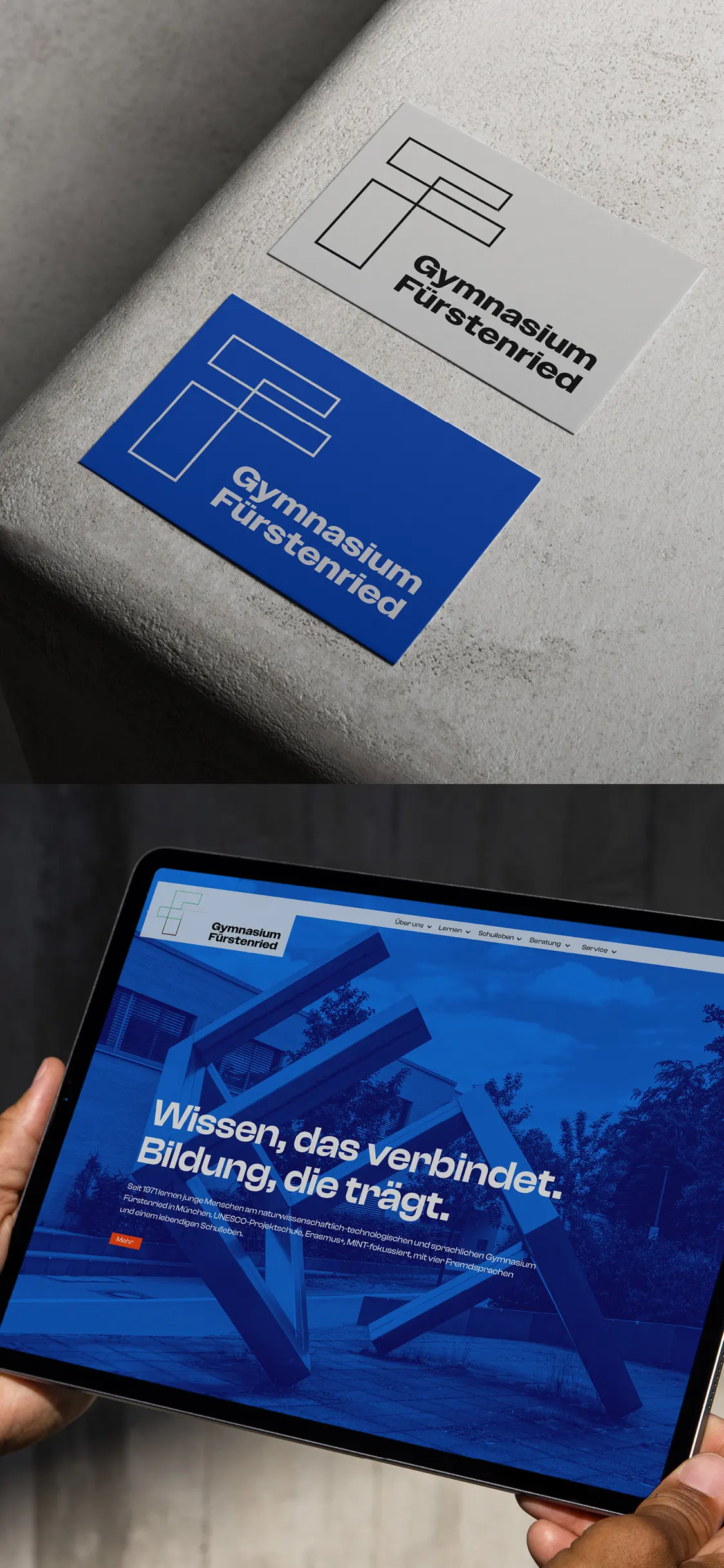 Logodesign und Designsystem für das Gymnasium Fürstenried, München